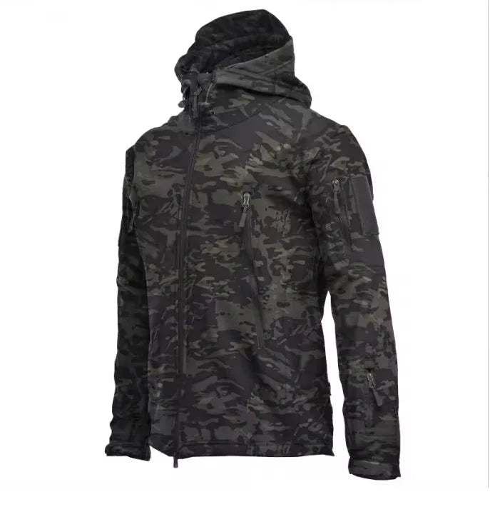 Military Shark Skin Soft Shell Jackets Men Tactical Windproof Waterproof jacket men Army Combat Jackets Mens Hooded Bomber Coats